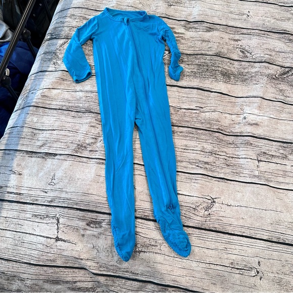 Kyte Bamboo Blue Kids Footie; Full Zip; Size 18-24 Months - Picture 1 of 4